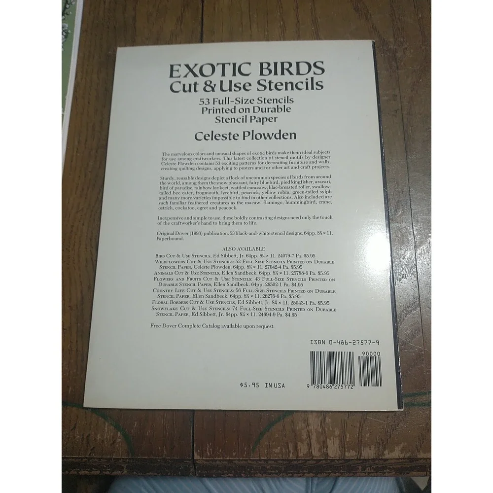 Vintage‎ Exotic Birds Cut and Use Stencils Celeste Plowden 53 Stencils NEW